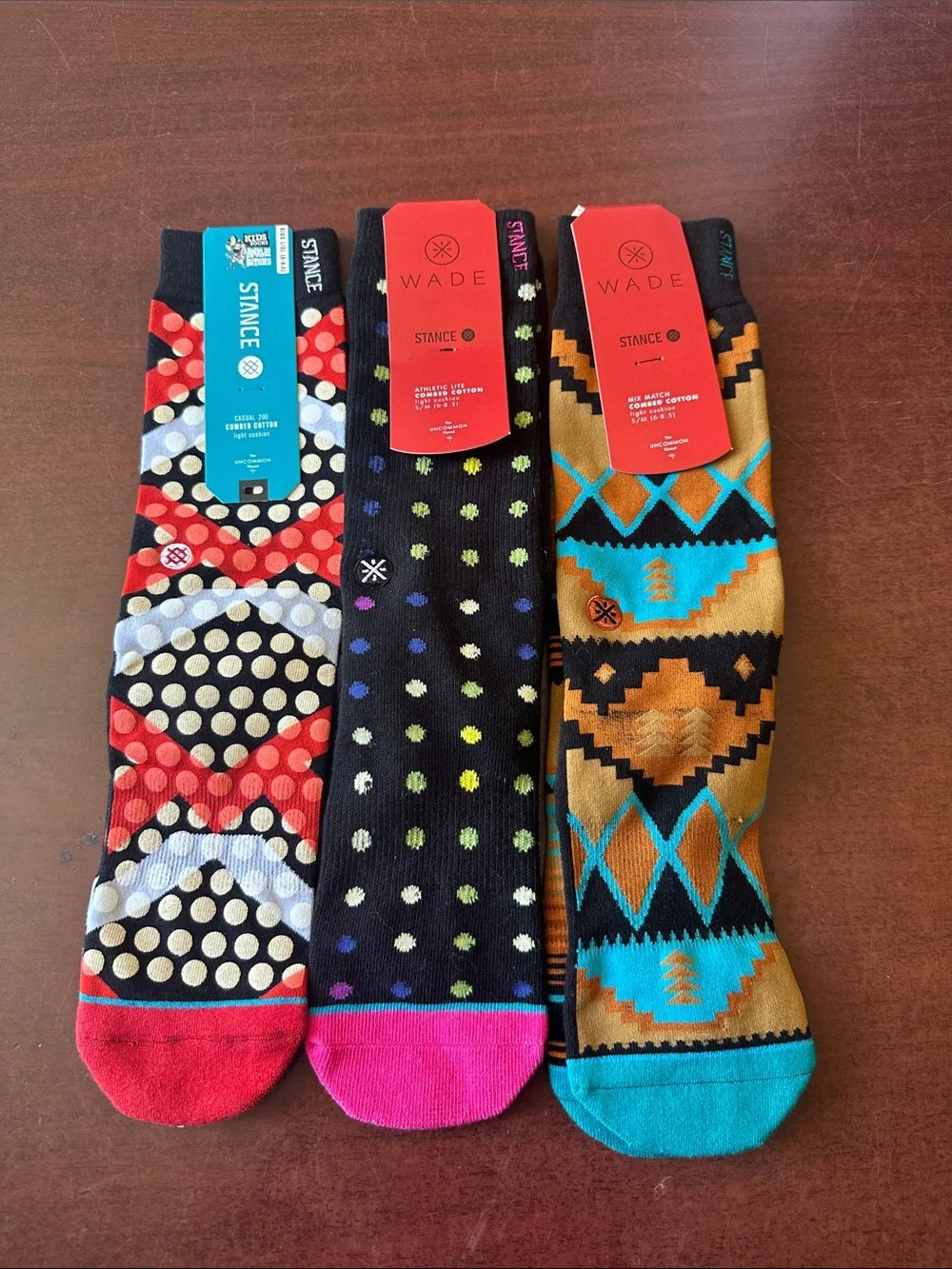#146, Youth Size Three Pairs NWT Stance Crew Socks